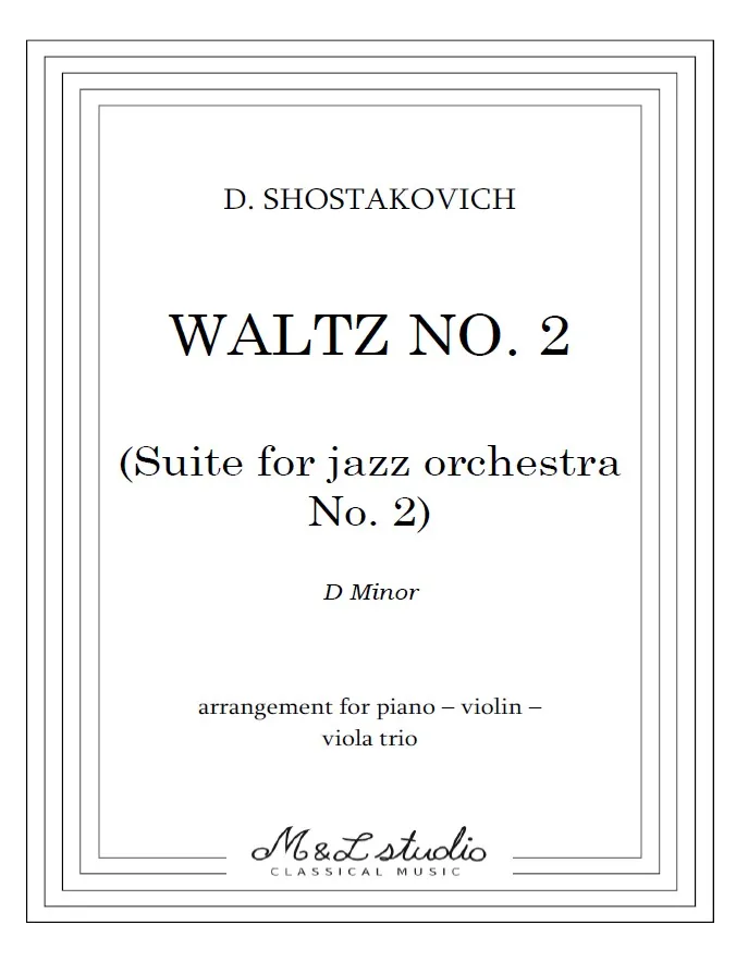Dimitri Shostakovich Waltz No. 2 Piano Violin Viola Trio Cover Dimitri Shostakovich Waltz No. 2 Piano Violin Viola Trio