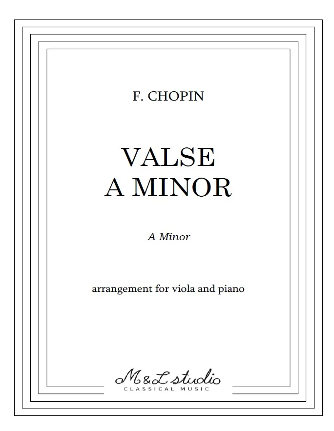 Frederic Chopin Valse A Minor Viola and Piano Cover Frederic Chopin Valse A Minor Viola and Piano