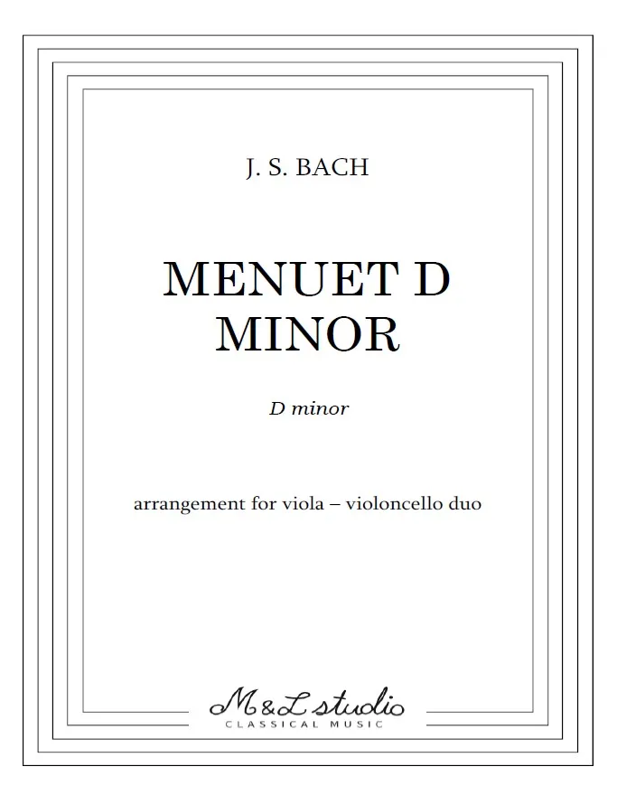 J. S. Bach Menuet D Minor Viola Violoncello Duo Cover J. S. Bach Menuet D Minor Viola Violoncello Duo