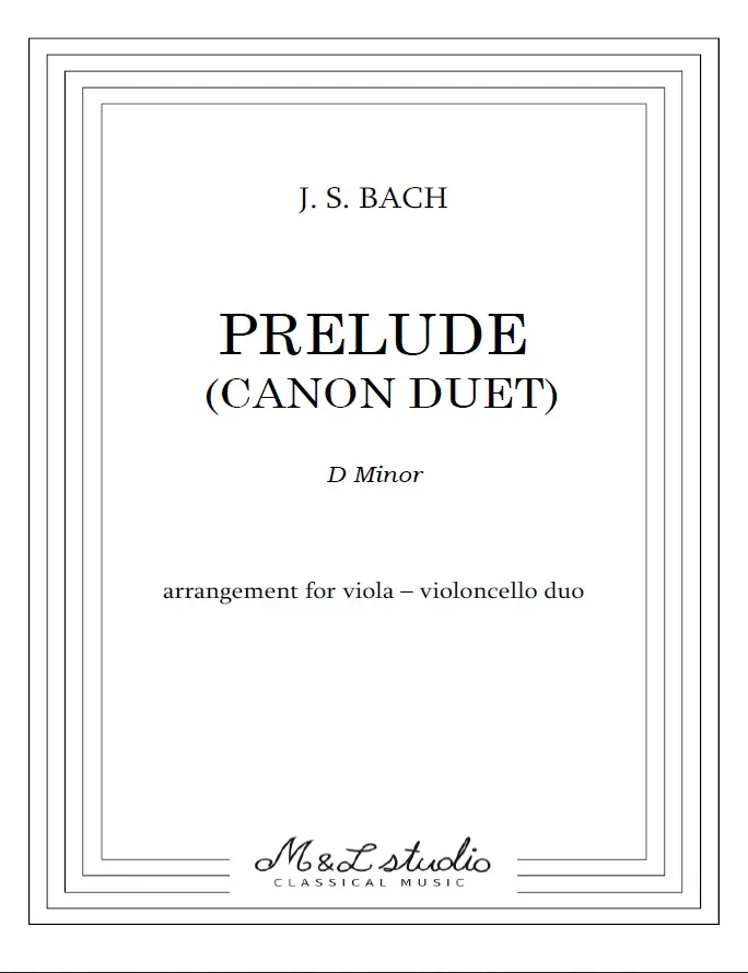 J. S. Bach Prelude (canon duet) Viola Violoncello Duo Cover J. S. Bach Prelude (canon duet) Viola Violoncello Duo Cover