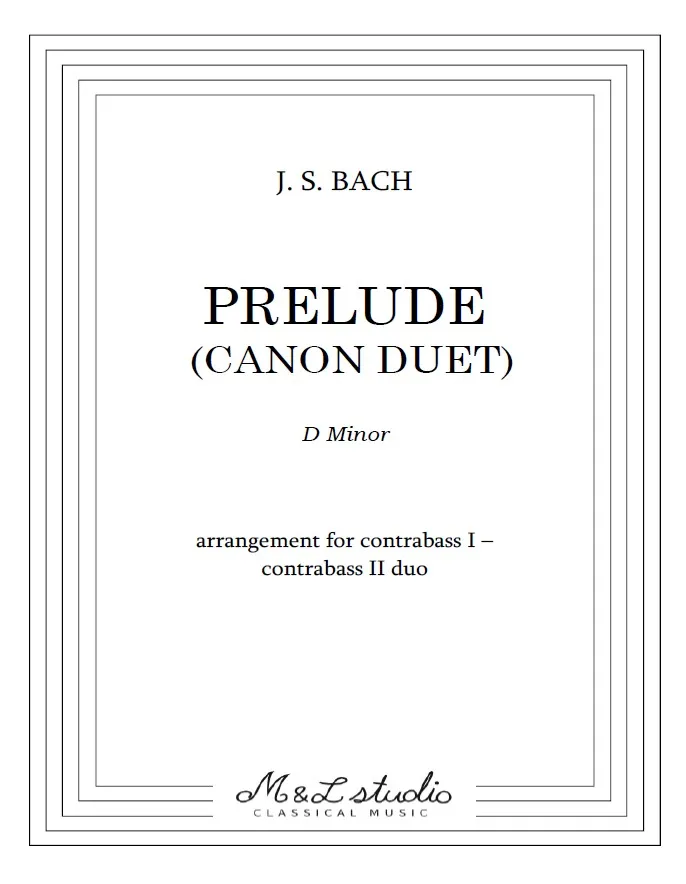 J. S. Bach - Prelude (canon duet) contrabass I - contrabass II duo Cover J. S. Bach - Prelude (canon duet) contrabass I - contrabass II duo Cover