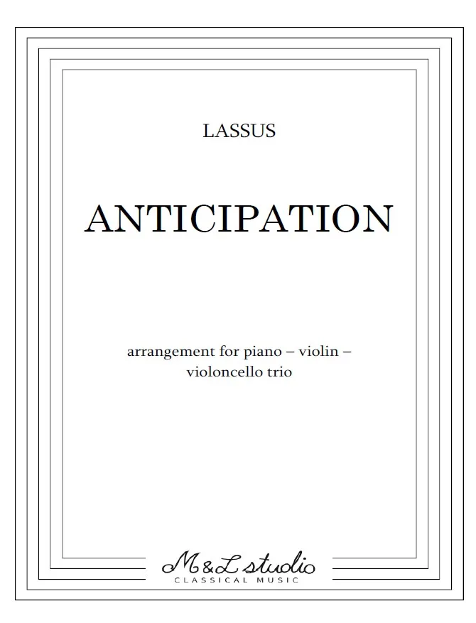 Orlande de Lassus Anticipation Trio Piano Violin Violoncello Cover Orlande de Lassus Anticipation Trio Piano Violin Violoncello